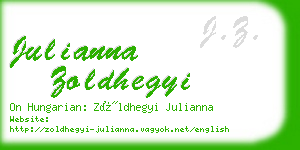 julianna zoldhegyi business card